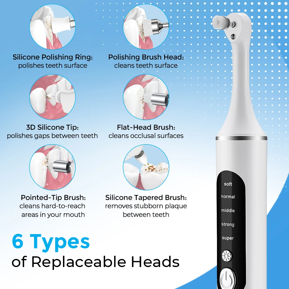 Polidor de dentes elétrico, li - Teeth Whitening Led Kit avaliação e preço