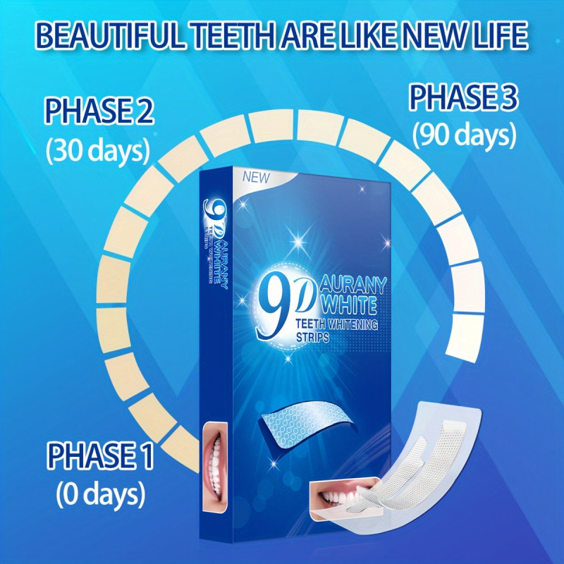 21 pares de tiras de clareamen - Teeth Whitening Q&M avaliação e preço