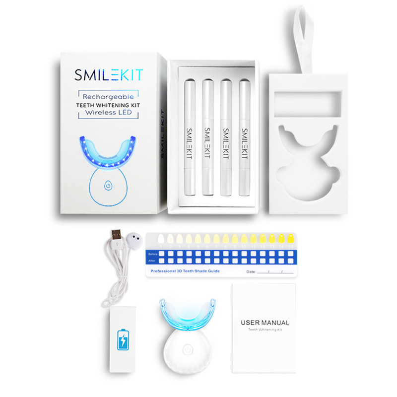 Nova elétrica dentes branqueam - Teeth Whitening Led Kit avaliação e preço