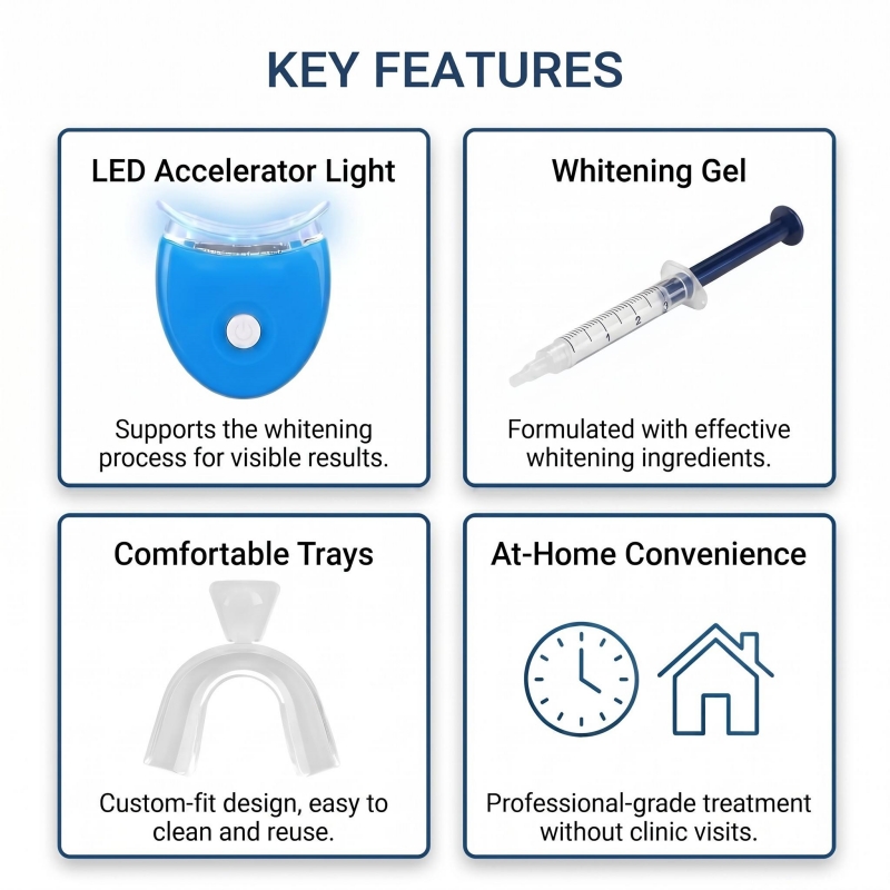 Kit portátil para clareamento  - Teeth Whitening Led Kit avaliação e preço